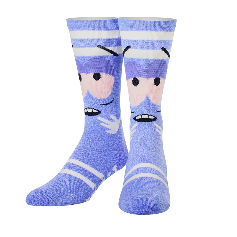 Odd Sox â€“ South Park Towelie Cartoon Design â€“ Novelty Crew Sock â€“ Large â€“ Soft Cotton Blend â€“ Funny Adult Humor Gift for Men & Women - Image 1
